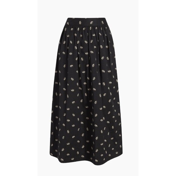 Hill House Home The Krista Skirt, Autumn Paisley Black Jacquard, XS, NWT - Picture 1 of 15